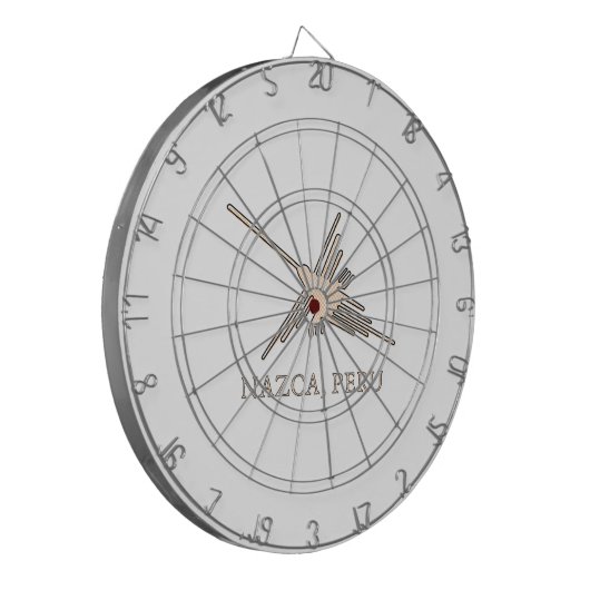 Nazca Hummingbird Geoglyph Newsprint Dartbord (Voorkant Links)