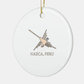 Nazca Hummingbird Geoglyph Newsprint Keramisch Ornament (Links)