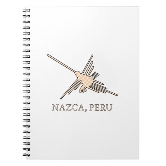Nazca Hummingbird Geoglyph Newsprint Notitieboek (Voorkant)