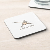 Nazca Hummingbird Geoglyph Newsprint Onderzetter (Linkerzijde)