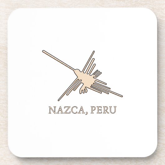 Nazca Hummingbird Geoglyph Newsprint Onderzetter (Voorkant)