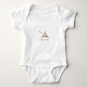 Nazca Hummingbird Geoglyph Newsprint Romper (Voorkant)