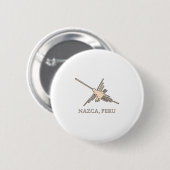 Nazca Hummingbird Geoglyph Newsprint Ronde Button 5,7 Cm (Voorkant /achterkant)
