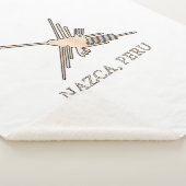 Nazca Hummingbird Geoglyph Newsprint Sherpa Deken (3/4)