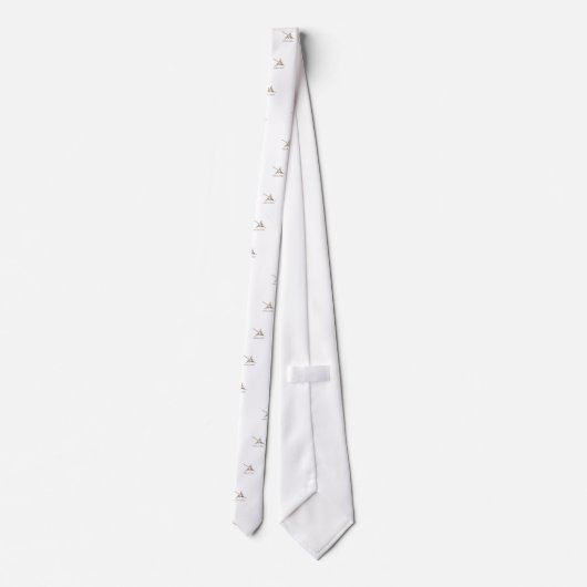 Nazca Hummingbird Geoglyph Newsprint Stropdas (Achterkant)