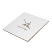 Nazca Hummingbird Geoglyph Newsprint Tegeltje (Zijkant)