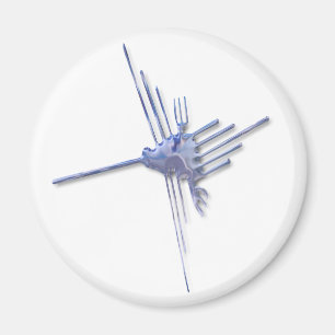 Nazca Hummingbird glass magnet