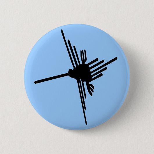 Nazca Hummingbird knop Ronde Button 5,7 Cm (Voorkant)