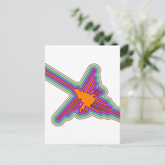 Nazca Hummingbird Peru Drawing Briefkaart (Staand voorkant)