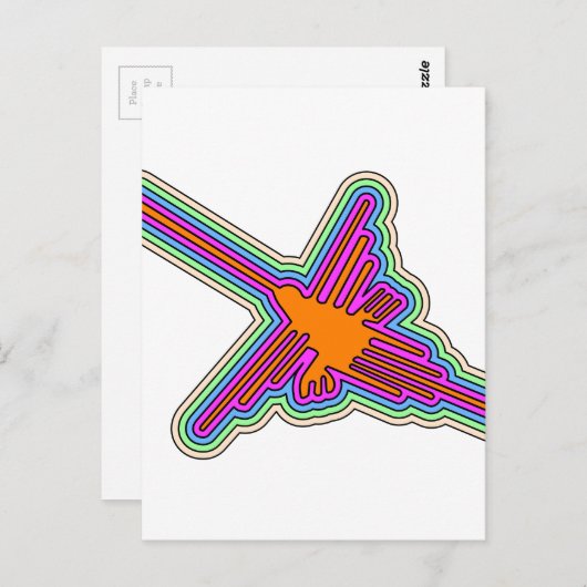 Nazca Hummingbird Peru Drawing Briefkaart (Voorkant / Achterkant)