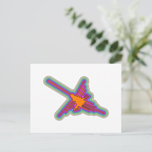 Nazca Hummingbird Peru Drawing Briefkaart (Staand voorkant)