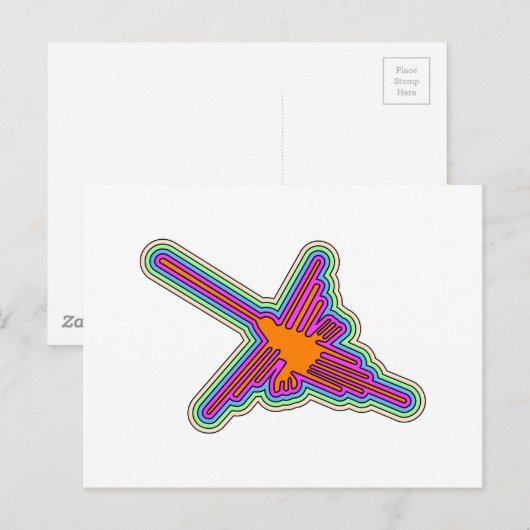 Nazca Hummingbird Peru Drawing Briefkaart (Voorkant / Achterkant)
