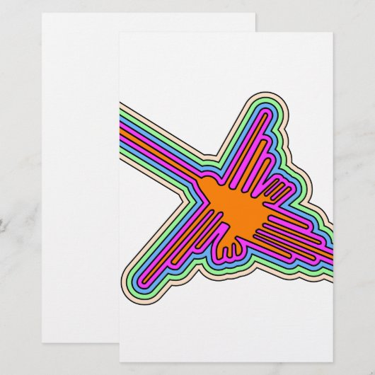 Nazca Hummingbird Peru Drawing Briefpapier (Voorkant / Achterkant)