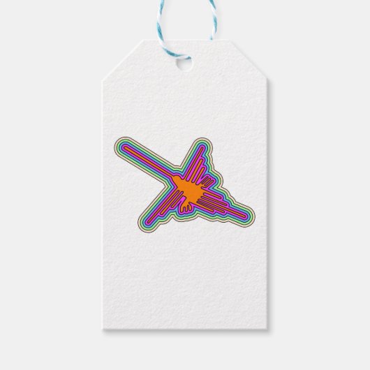 Nazca Hummingbird Peru Drawing Cadeaulabel (Voorkant)