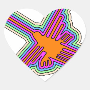 Nazca Hummingbird Peru Drawing Hart Sticker