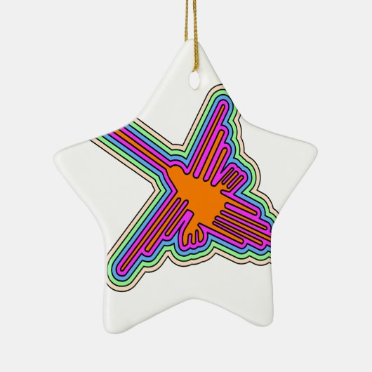 Nazca Hummingbird Peru Drawing Keramisch Ornament (Rechts)