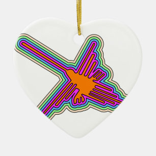 Nazca Hummingbird Peru Drawing Keramisch Ornament