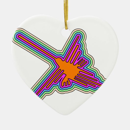 Nazca Hummingbird Peru Drawing Keramisch Ornament (Voorkant)