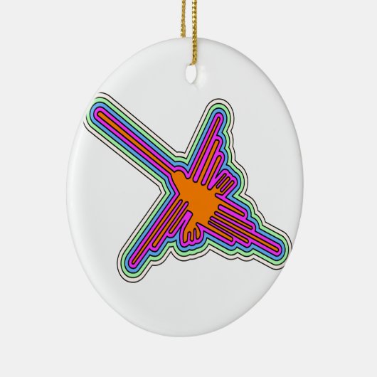 Nazca Hummingbird Peru Drawing Keramisch Ornament (Rechts)