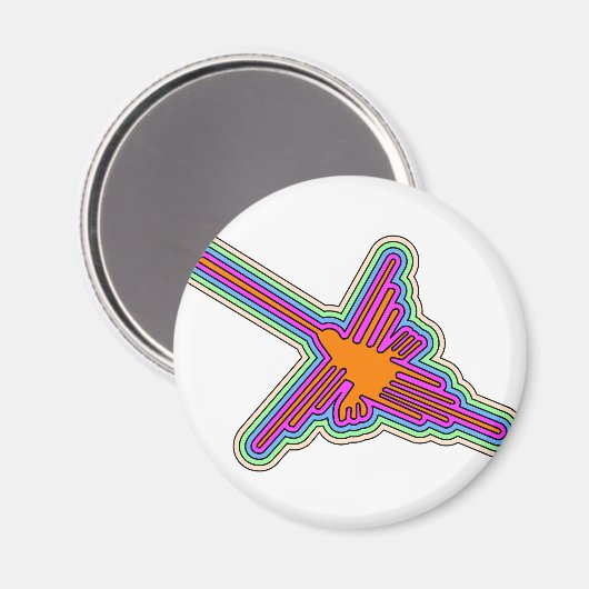 Nazca Hummingbird Peru Drawing Magneet (Voorkant / Achterkant)