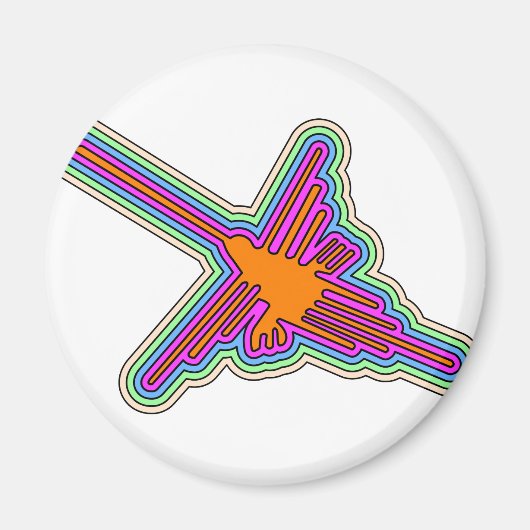 Nazca Hummingbird Peru Drawing Magneet (Voorkant)