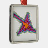 Nazca Hummingbird Peru Drawing Metalen Ornament (Rechts)