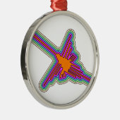 Nazca Hummingbird Peru Drawing Metalen Ornament (Rechts)