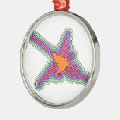 Nazca Hummingbird Peru Drawing Metalen Ornament (Links)