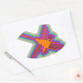 Nazca Hummingbird Peru Drawing Ovale Sticker (Envelop)