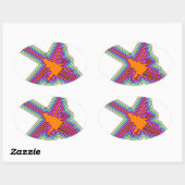 Nazca Hummingbird Peru Drawing Ovale Sticker (Vel)