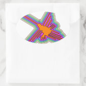 Nazca Hummingbird Peru Drawing Ovale Sticker (Tas)