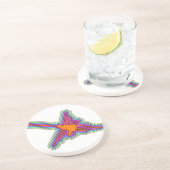 Nazca Hummingbird Peru Drawing Zandsteen Onderzetter (Zijkant)