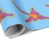 Nazca Hummingbird Peru trekt aan licht blauw Cadeaupapier (Rol Hoek)