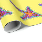 Nazca Hummingbird Peru trekt op geel Cadeaupapier (Rol Hoek)