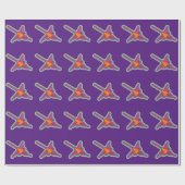 Nazca Hummingbird Peru trekt op Paars Cadeaupapier (Vlak)