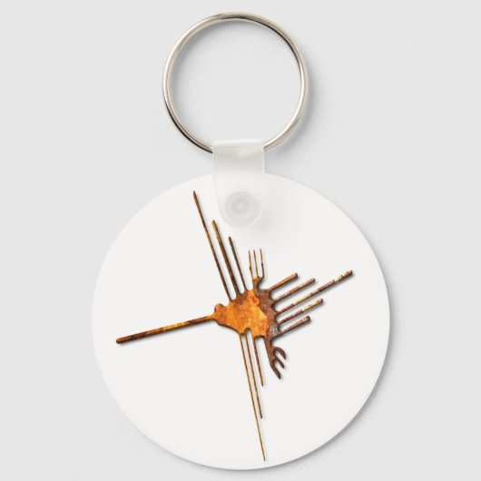 Nazca Hummingbird RoestSleutelhanger Sleutelhanger (Voorkant)