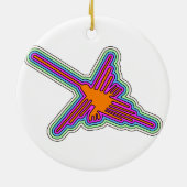 Nazca Kolibrie Peru Tekening Keramisch Ornament (Achterkant)
