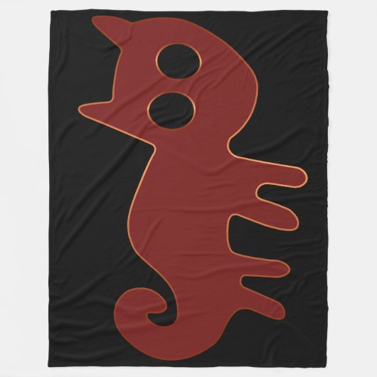 Nazca lijnen oude dieren - Red Fox Fleece Deken (Voorkant)