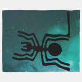 Nazca-lijnen - oude insecten - zwarte spin fleece deken (Voorkant (Horizontaal))