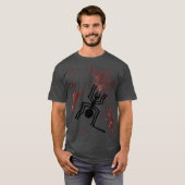 Nazca Lines Geoglyphs - Ancient Black Spider T-shirt (Voorkant volledig)