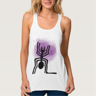 Nazca Lines Geoglyphs - Ancient Black Spider Tanktop