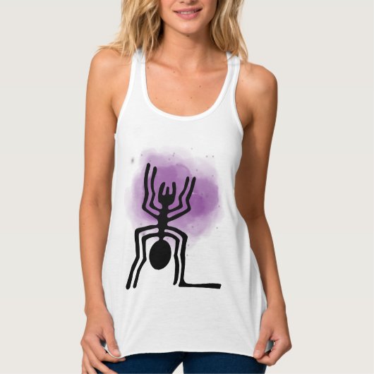 Nazca Lines Geoglyphs - Ancient Black Spider Tanktop (Voorkant)