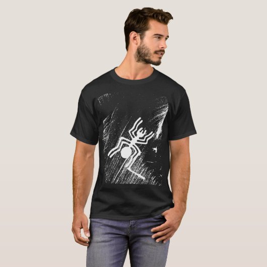 Nazca Lines Geoglyphs - oude witte spin T-shirt (Voorkant volledig)