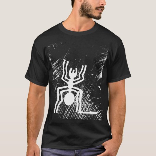 Nazca Lines Geoglyphs - oude witte spin T-shirt (Voorkant)