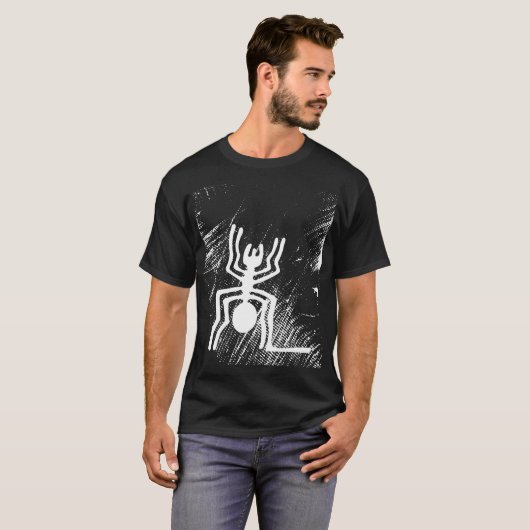 Nazca Lines Geoglyphs - oude witte spin T-shirt (Voorkant volledig)