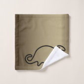 Nazca Lines Gold en Black Towels Seal Bad Handdoek (Wasdoekje)