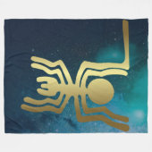 Nazca Lines - Gold Spider Fleece Deken (Voorkant (Horizontaal))