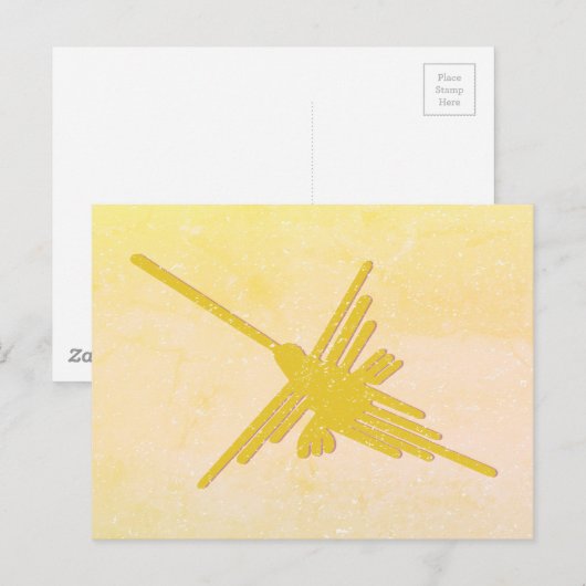 Nazca Lines Hummingbird Drawing, Peru Briefkaart (Voorkant / Achterkant)