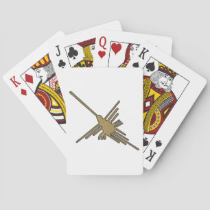 Nazca Lines Hummingbird Faux Borduurwerk Print Pokerkaarten