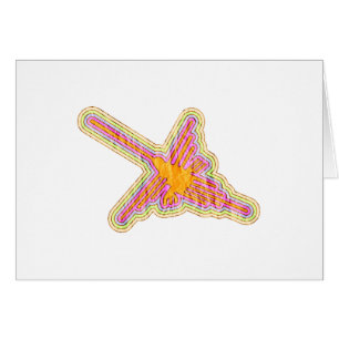 Nazca Lines Hummingbird met gekreukeld papieren ef